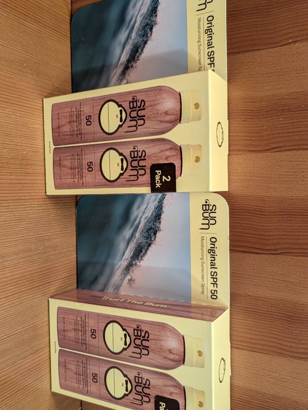 NEW Lot (4) Two 2-Packs Sun Bum Original SPF 50 Moisturizing Sunscreen Spray NIB
